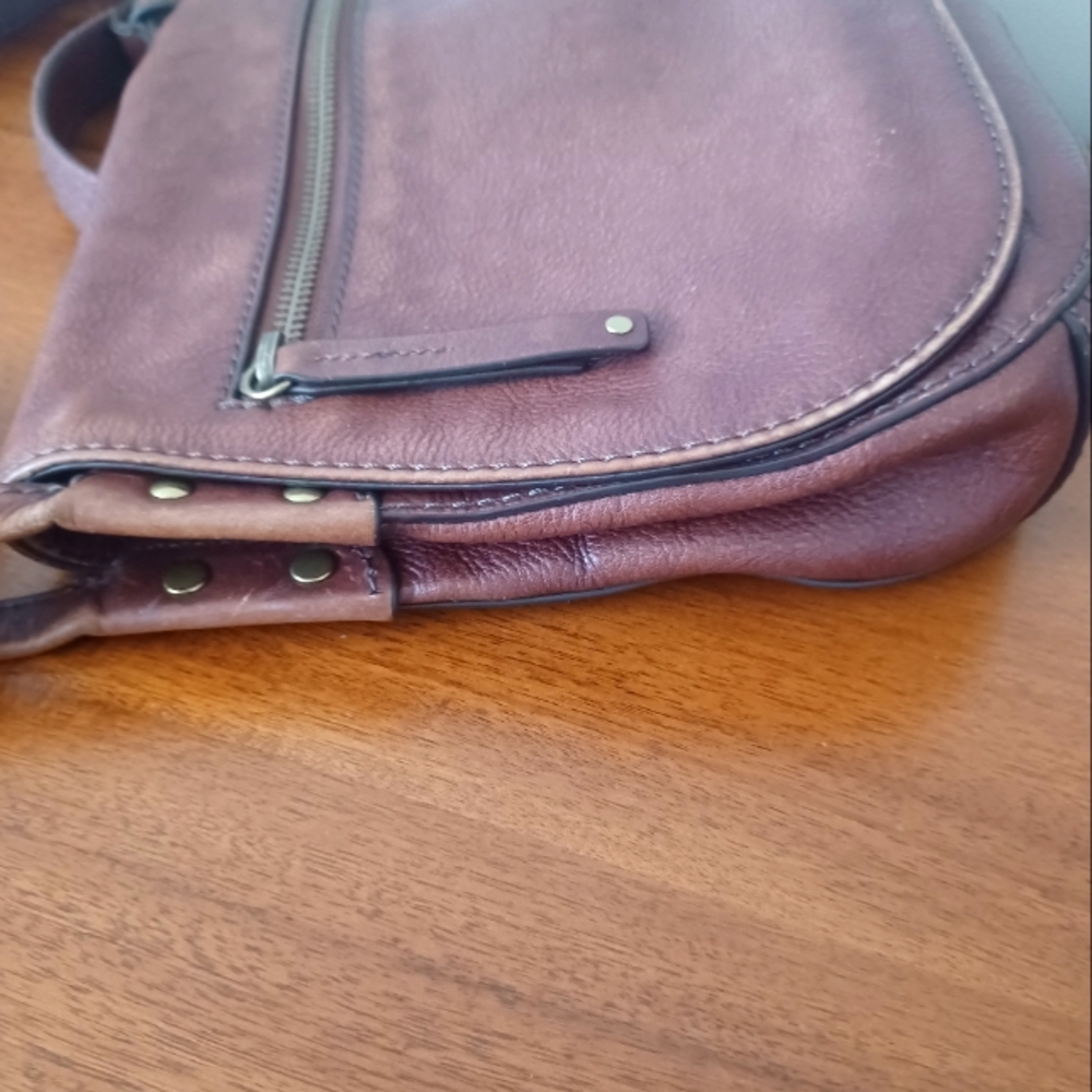 FOSSIL Brown Leather Crossbody Bag - Picture 5 of 14